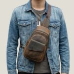 Vintage Crazy Horse Leather Crossbody Bag