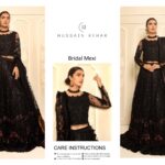 Jet Black Embellished Lehenga Set - Bridal Mexi by Hussain Rehar