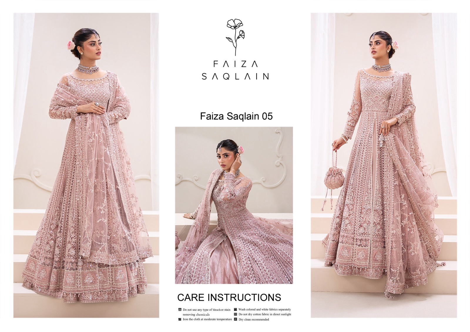 f2bb1831-4602-4178-aceb-27cc3ba73ef3 Luxury Pink Embroidered Formal Gown - Faiza Saqlain - Image 1