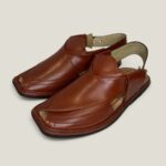 Premium Leather Charsadda Chappal – Classic Mustard