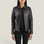 Elara Leather Jacket for Women - Export Quality